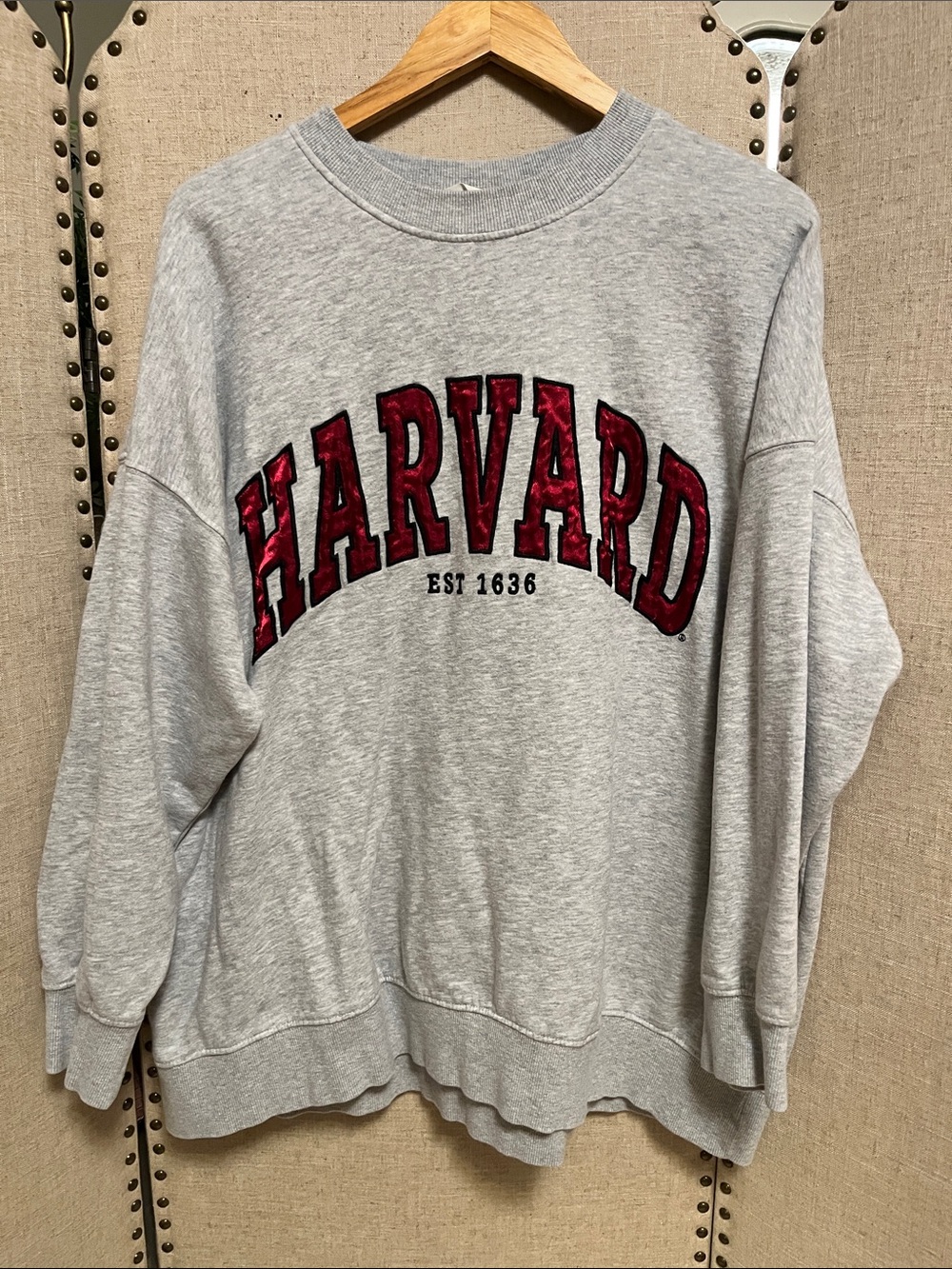 H&M women’s oversized Harvard sweater large